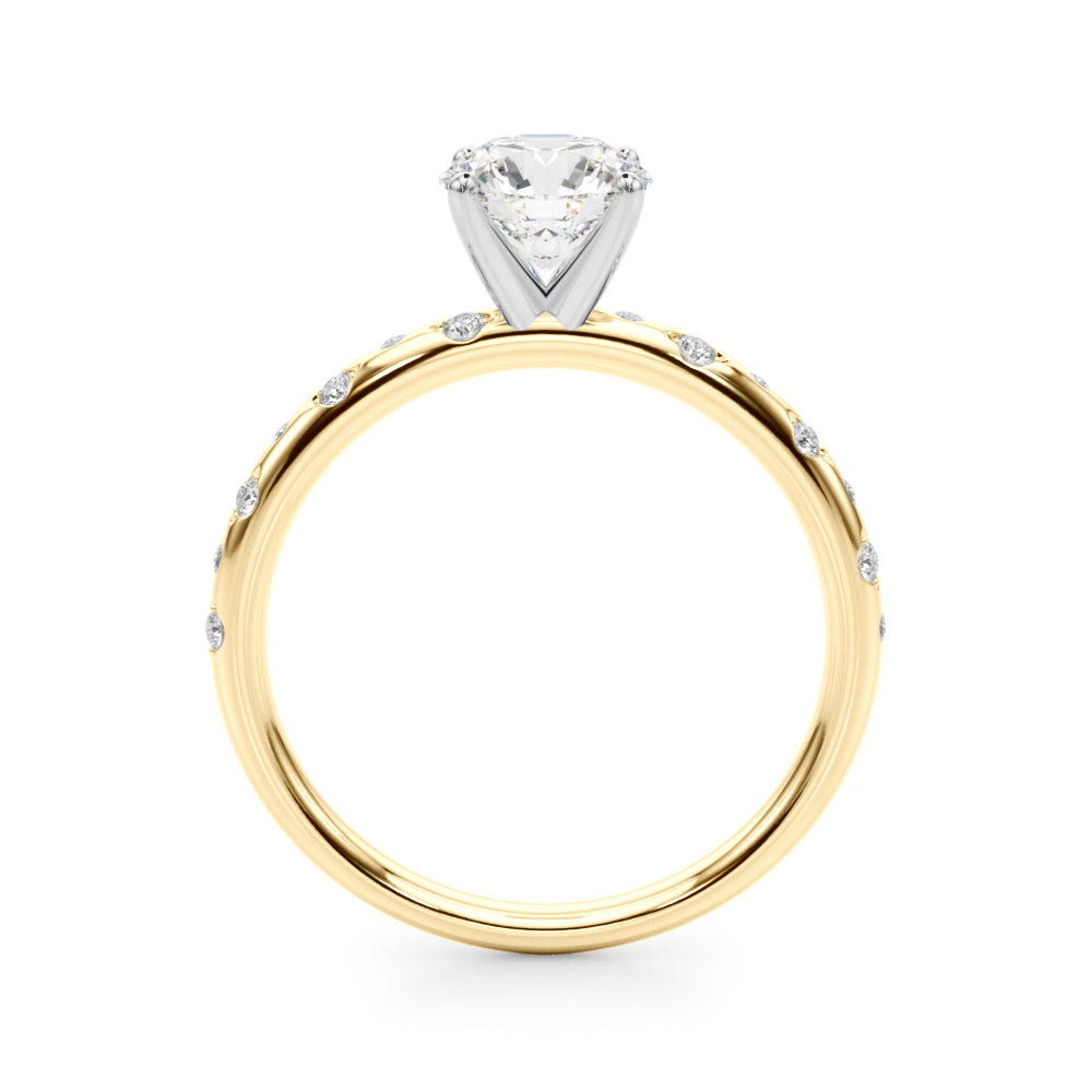 Scattered Diamond Engagement Ring