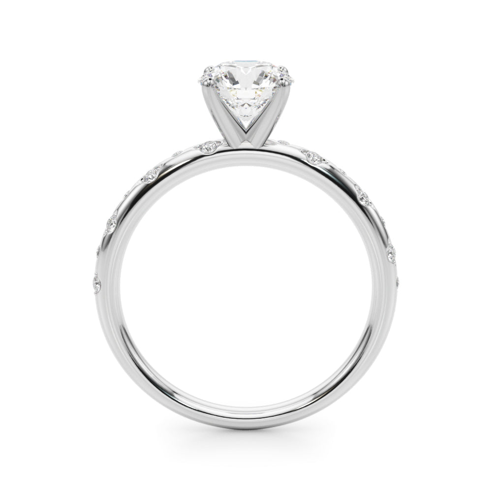 Scattered Diamond Engagement Ring