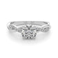 Twisted 4-Prong Round Engagement Ring