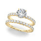 Single Row Shared Prong Trellis Engagement Ring