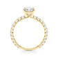 Single Row Shared Prong Trellis Engagement Ring