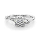 Floral Solitaire Round Engagement Ring