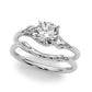 Floral Solitaire Round Engagement Ring