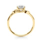 Floral Solitaire Round Engagement Ring