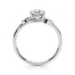 Floral Solitaire Round Engagement Ring