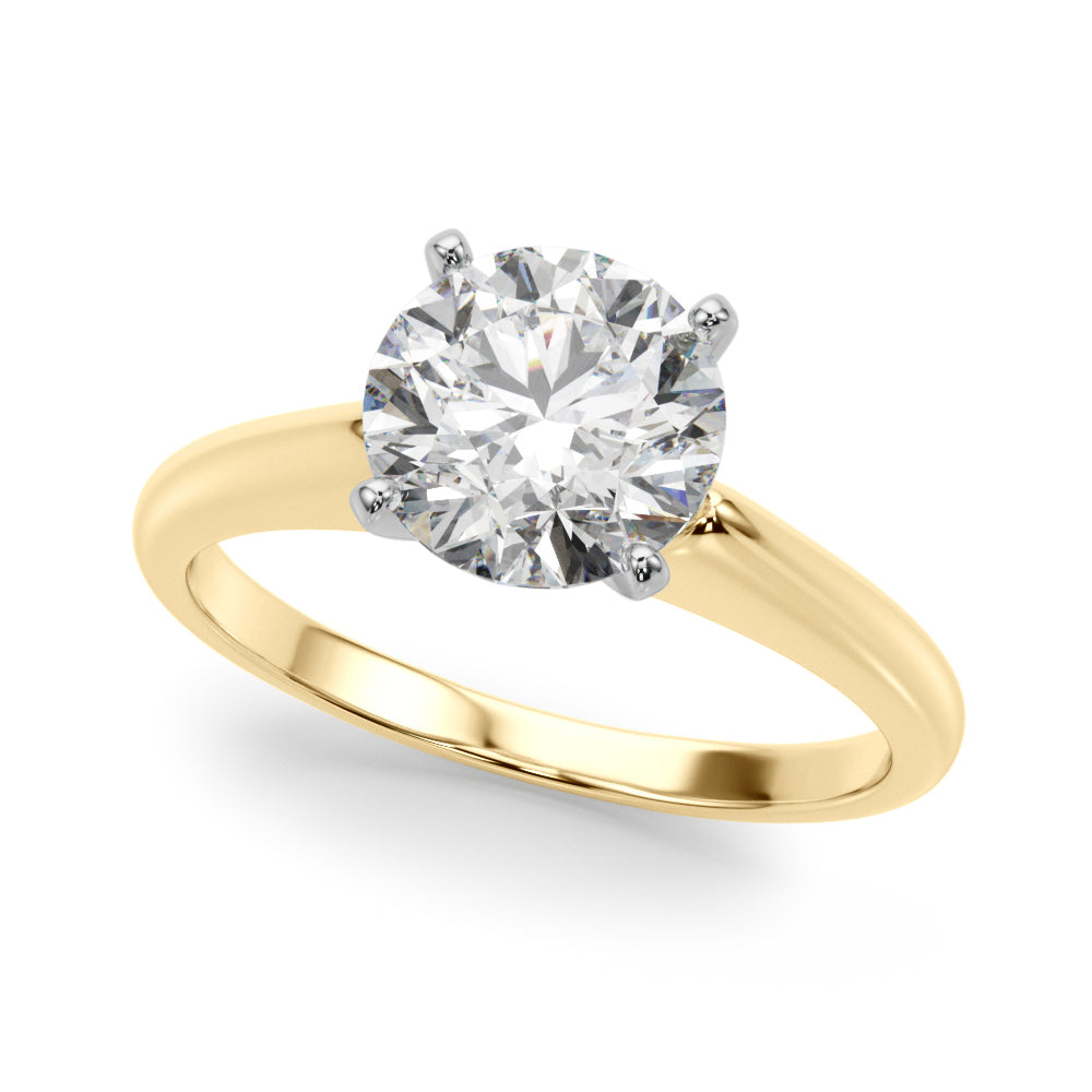 Solitaire Round Diamond Engagement Ring