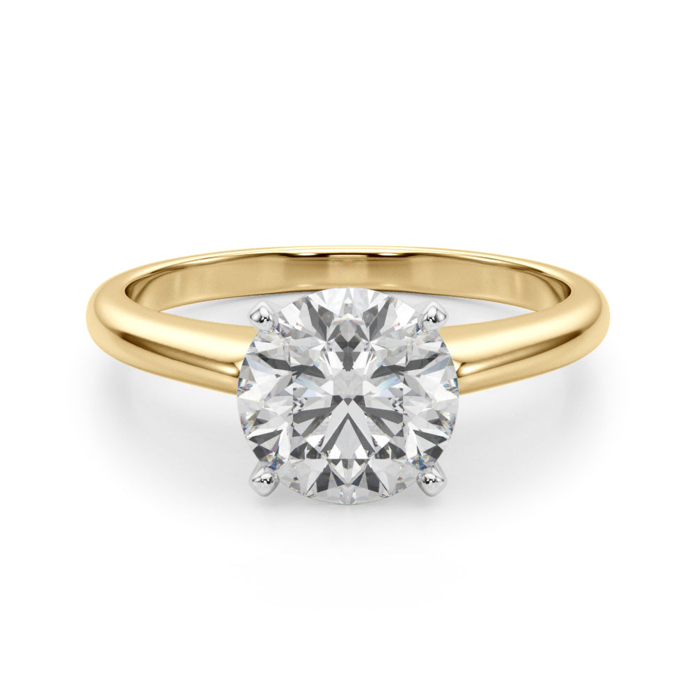 Solitaire Round Diamond Engagement Ring