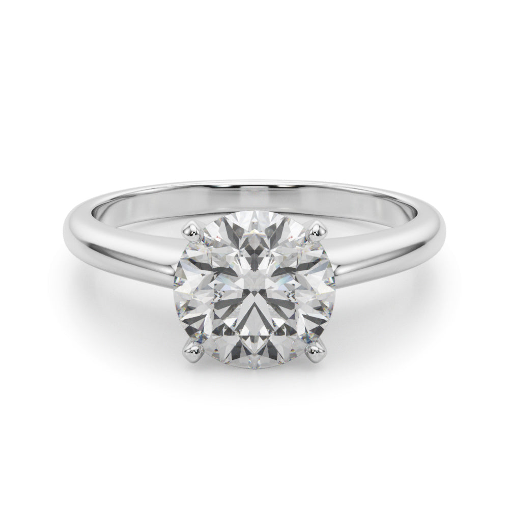 Solitaire Round Diamond Engagement Ring