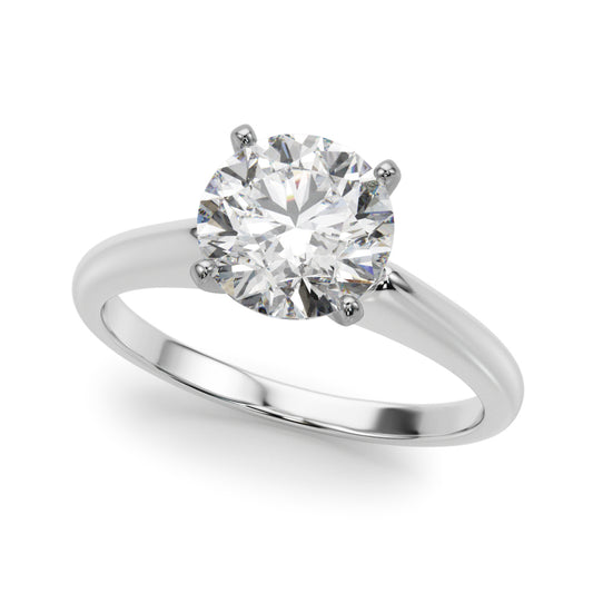 Solitaire Round Diamond Engagement Ring