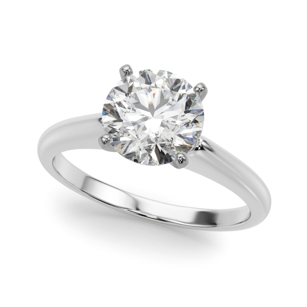 Solitaire Round Diamond Engagement Ring