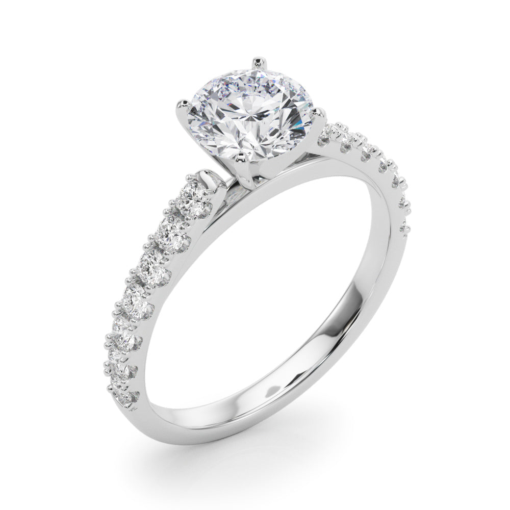 Single Row Engagement Ring
