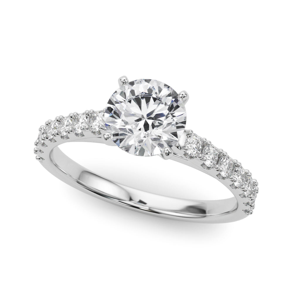 Single Row Engagement Ring