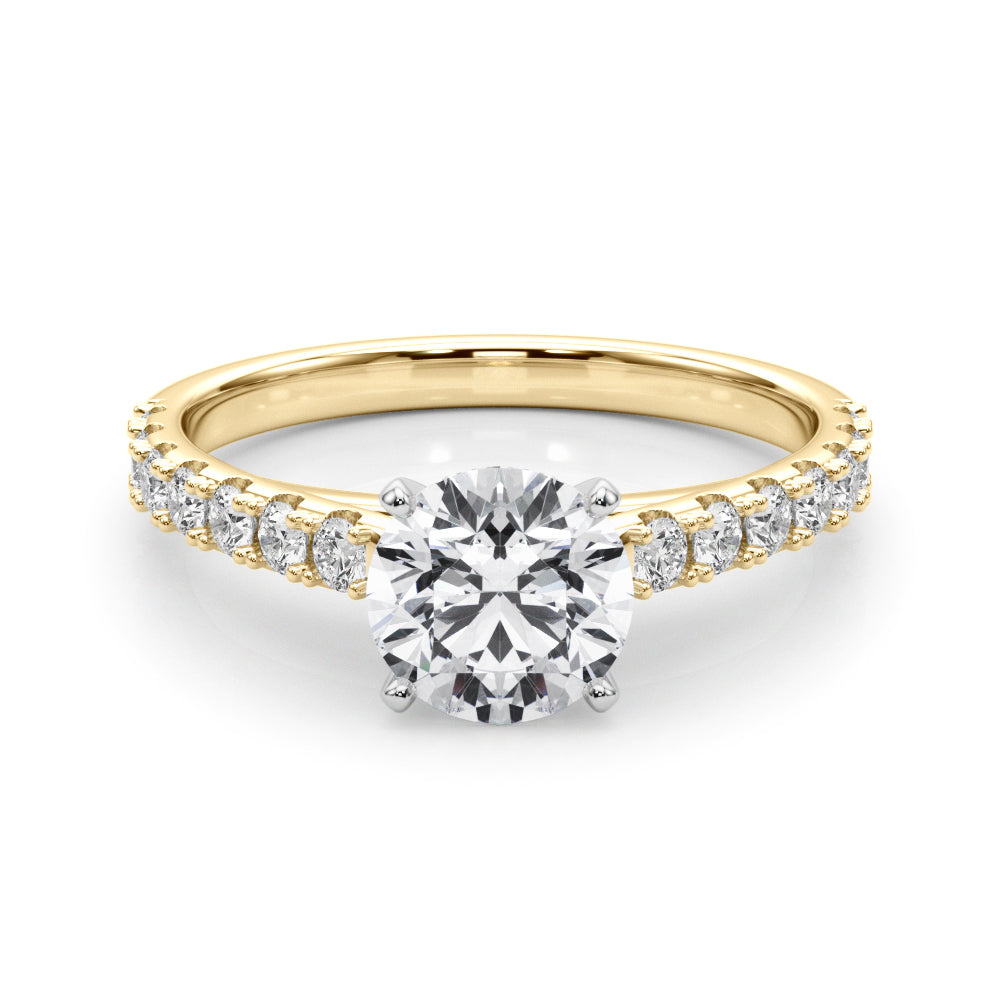 Single Row Engagement Ring