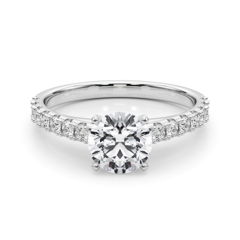 Single Row Engagement Ring