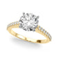 Single Row Shared Prong Engagement Ring