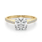 Single Row Shared Prong Engagement Ring