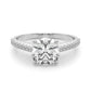 Single Row Shared Prong Engagement Ring