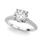 Single Row Shared Prong Engagement Ring