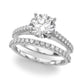 Single Row Shared Prong Engagement Ring
