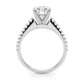 Single Row Shared Prong Engagement Ring