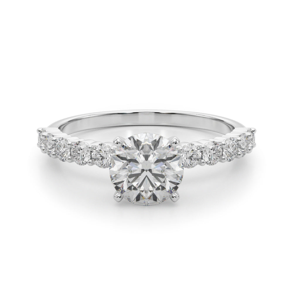 Single Row Engagement Ring