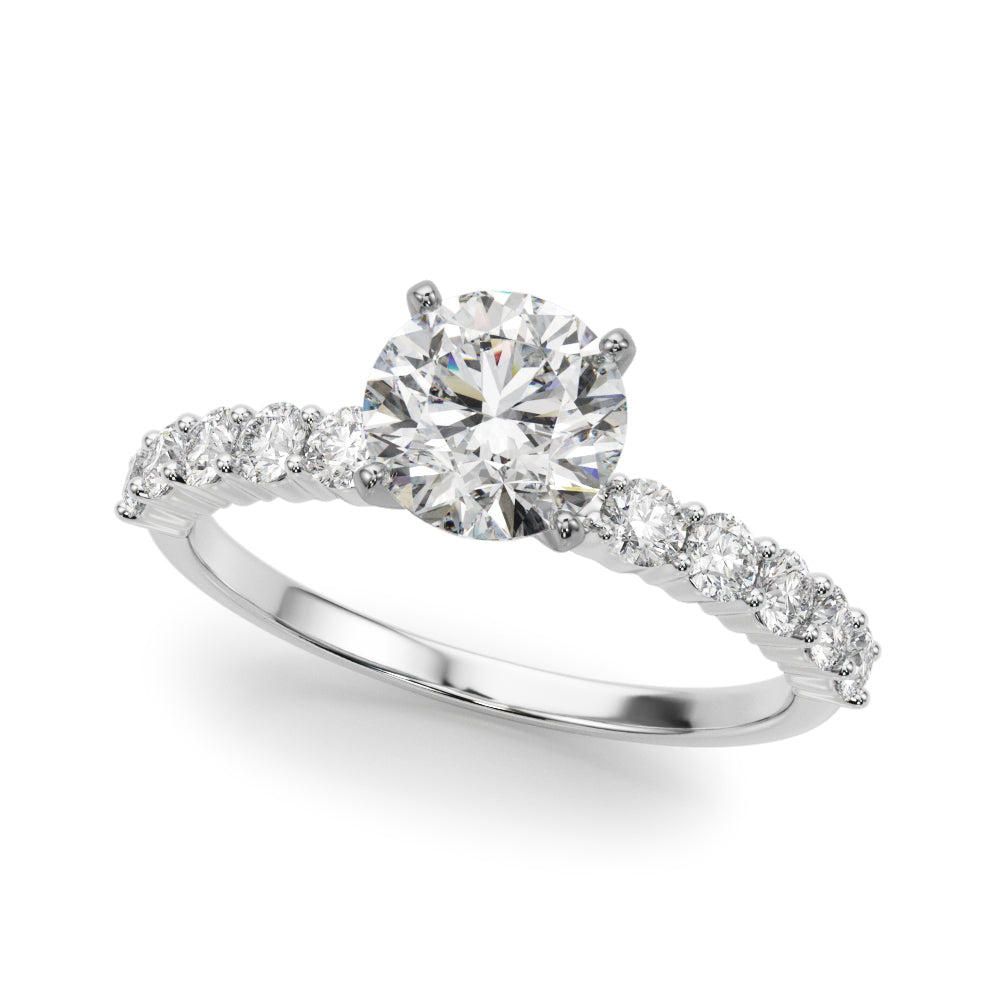 Single Row Engagement Ring