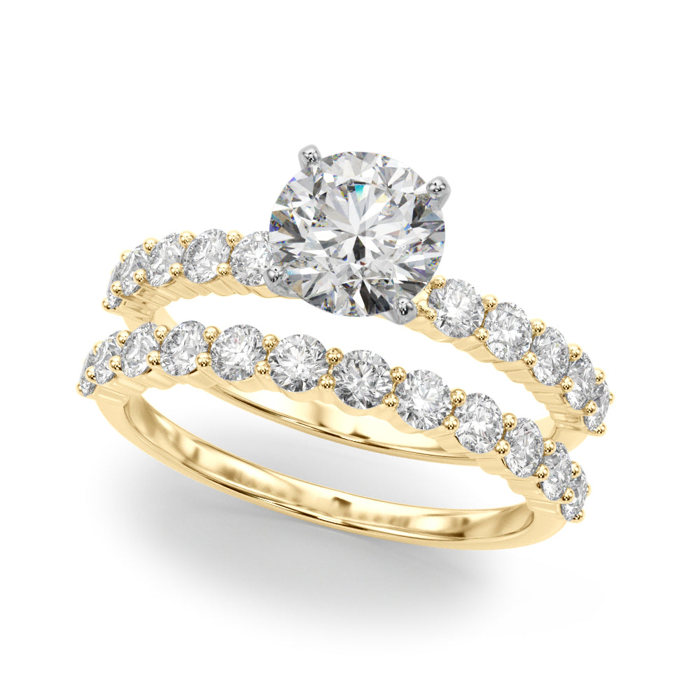 Single Row Engagement Ring