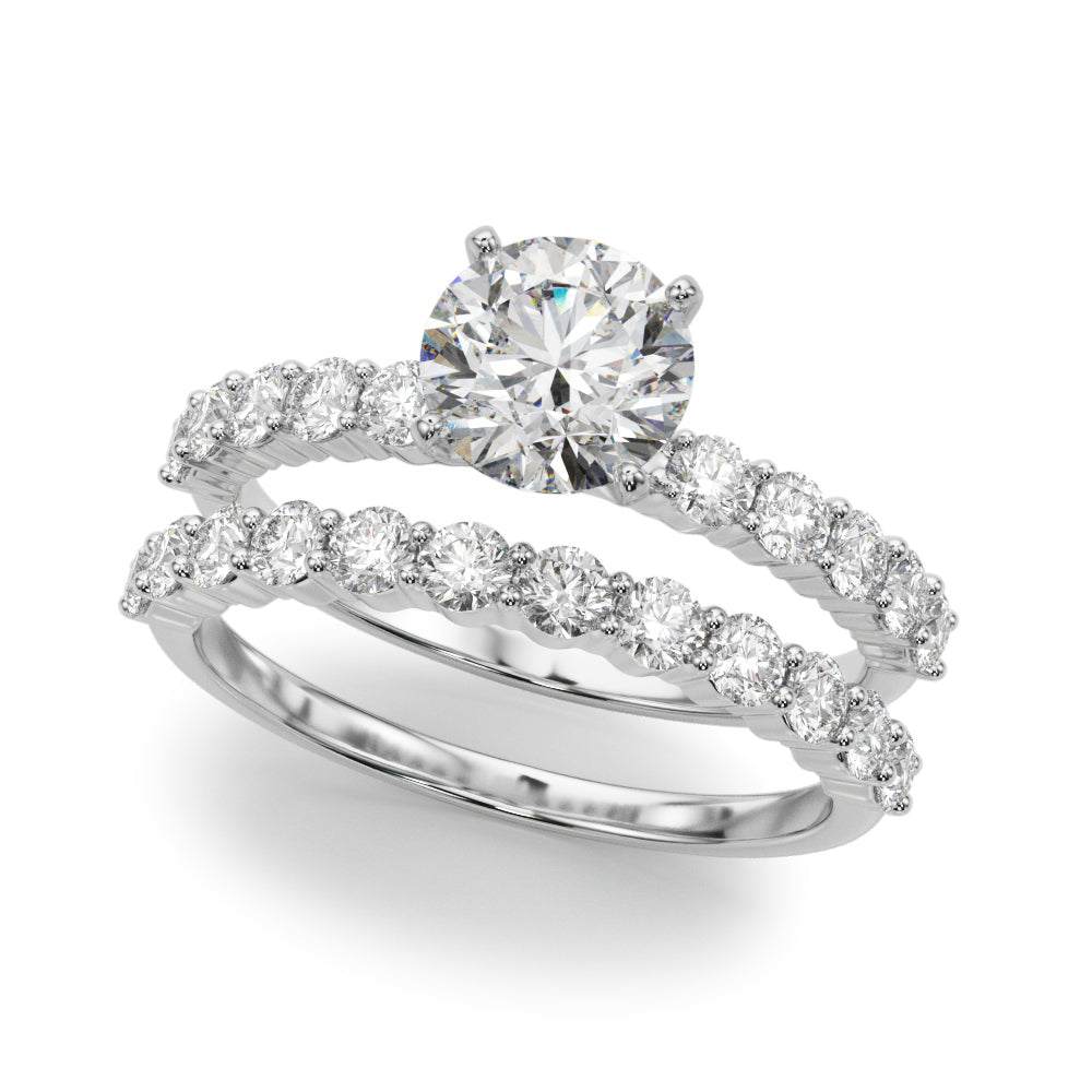 Single Row Engagement Ring
