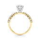 Single Row Engagement Ring