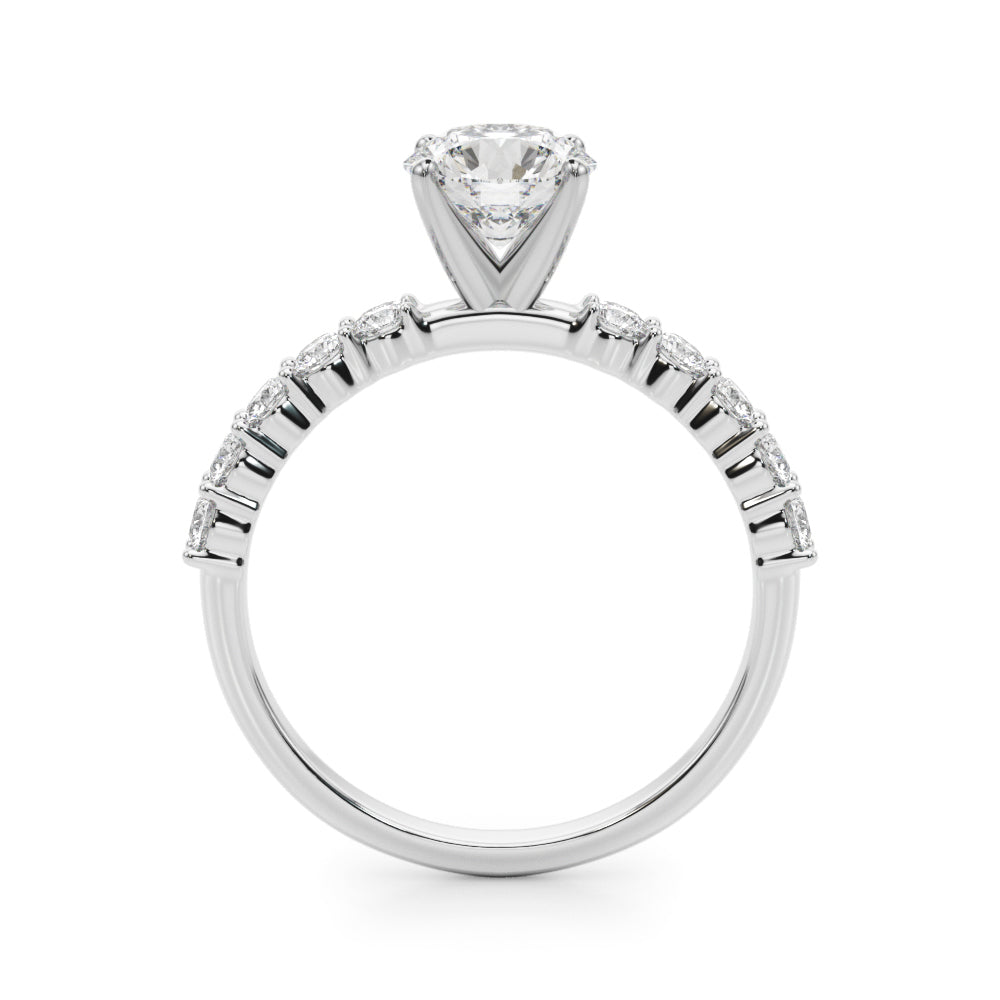 Single Row Engagement Ring