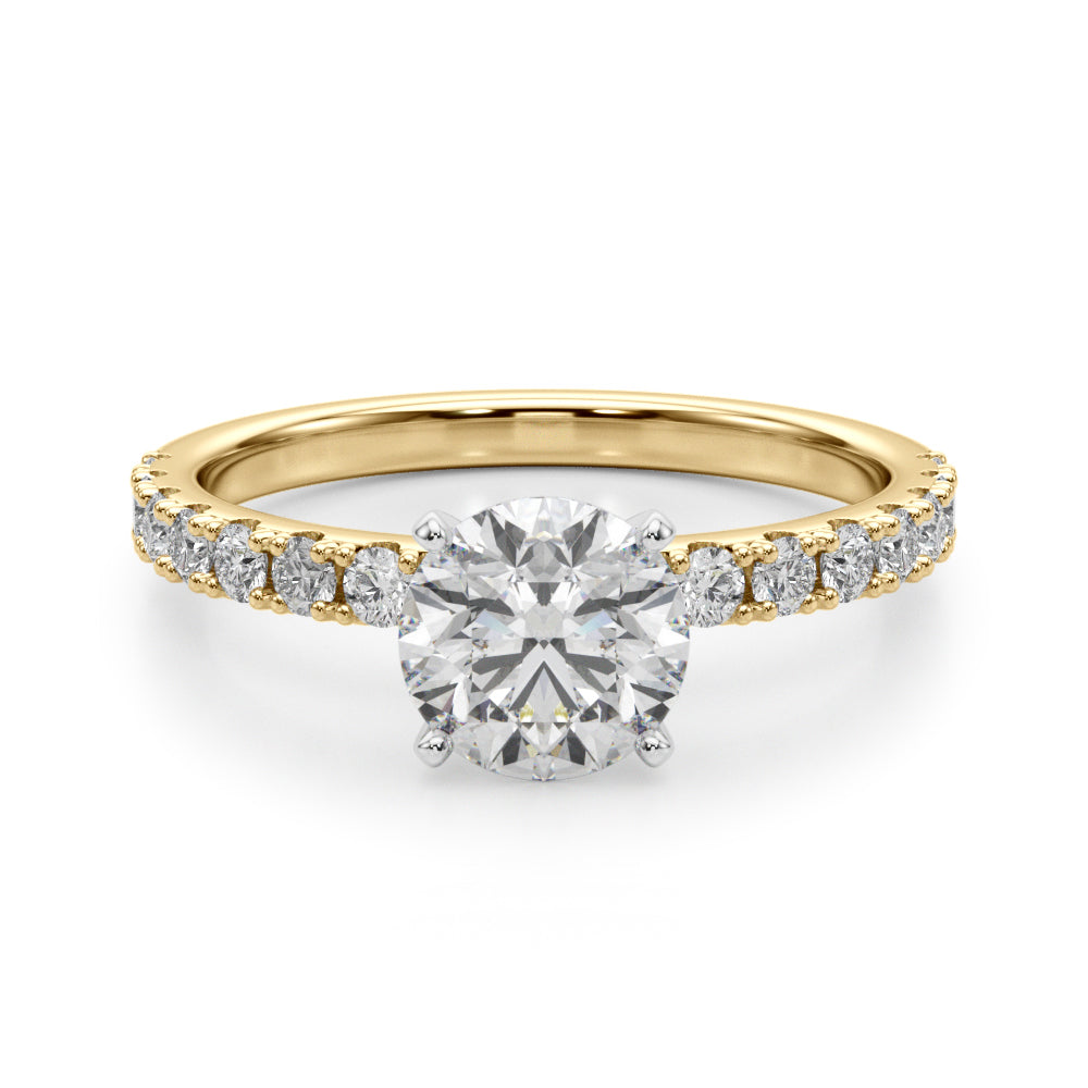 Single Row Engagement Ring