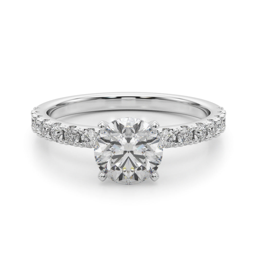Single Row Engagement Ring