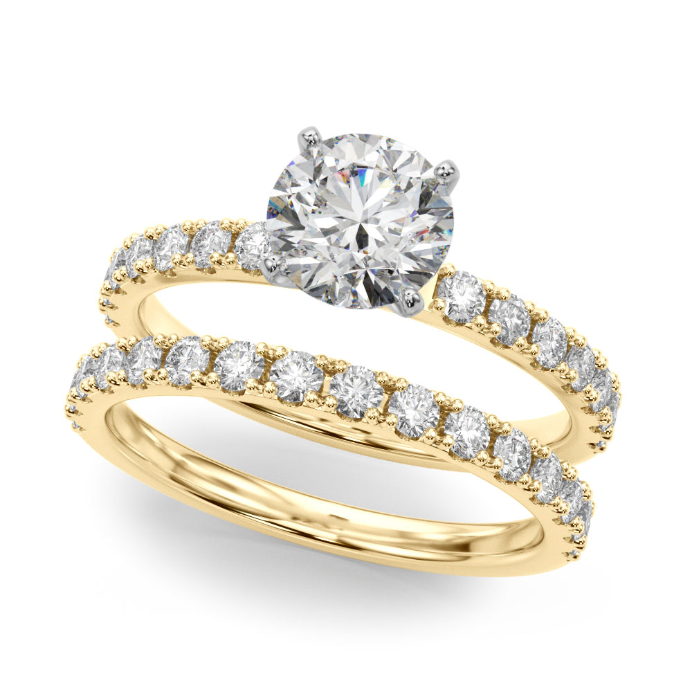 Single Row Engagement Ring