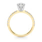 Single Row Engagement Ring