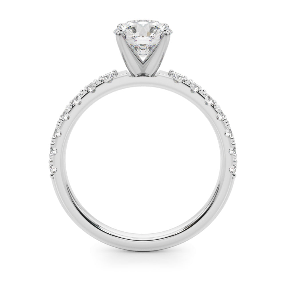 Single Row Engagement Ring