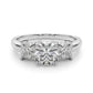 Three Stone Princess Cut Engagement Ring