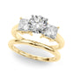 Three Stone Princess Cut Engagement Ring