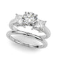 Three Stone Princess Cut Engagement Ring