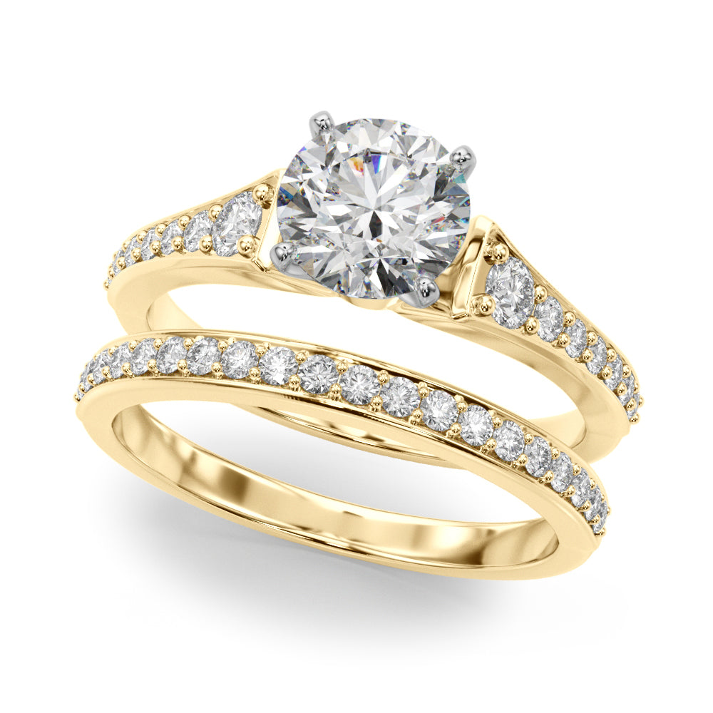 Graduating Single Row Engagement Ring