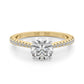 Single Row Split Prong Engagement Ring