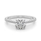 Single Row Split Prong Engagement Ring