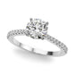 Single Row Split Prong Engagement Ring