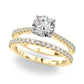Single Row Split Prong Engagement Ring