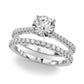 Single Row Split Prong Engagement Ring