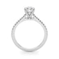 Single Row Split Prong Engagement Ring