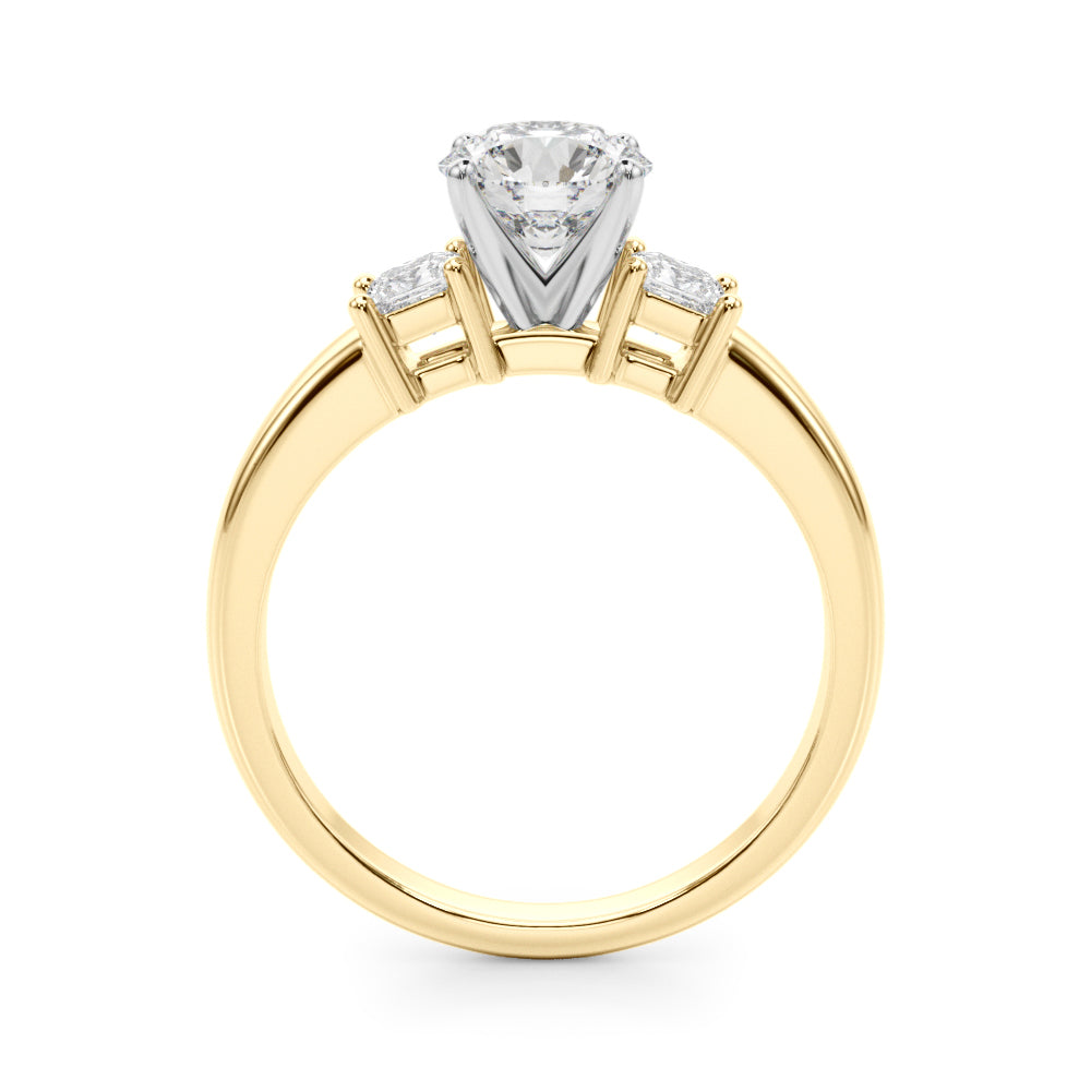 3-Stone Princess Cut Engagement Ring