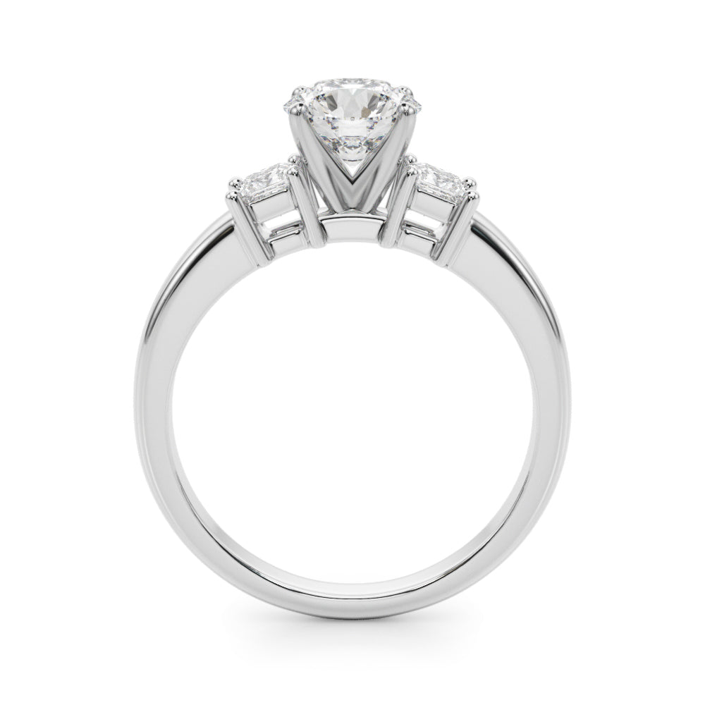 3-Stone Princess Cut Engagement Ring
