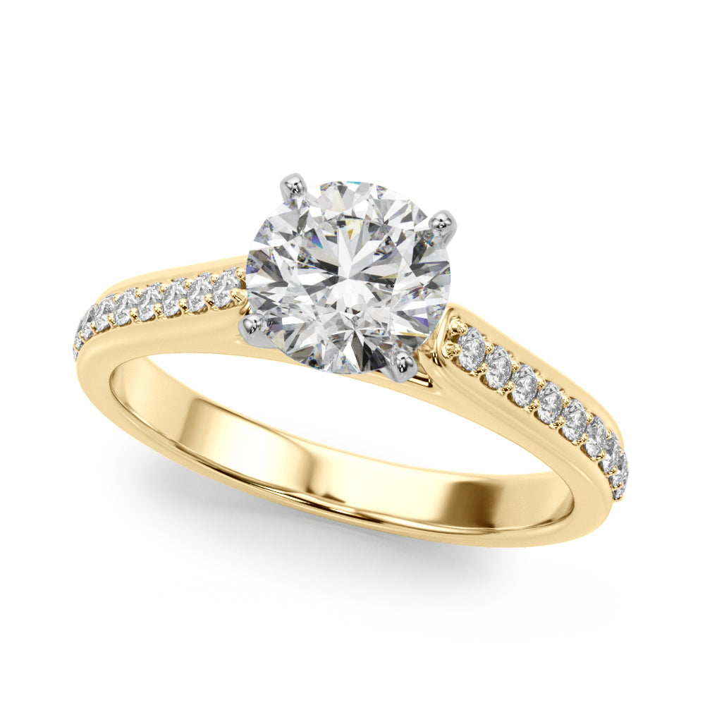 Single Row Engagement Ring