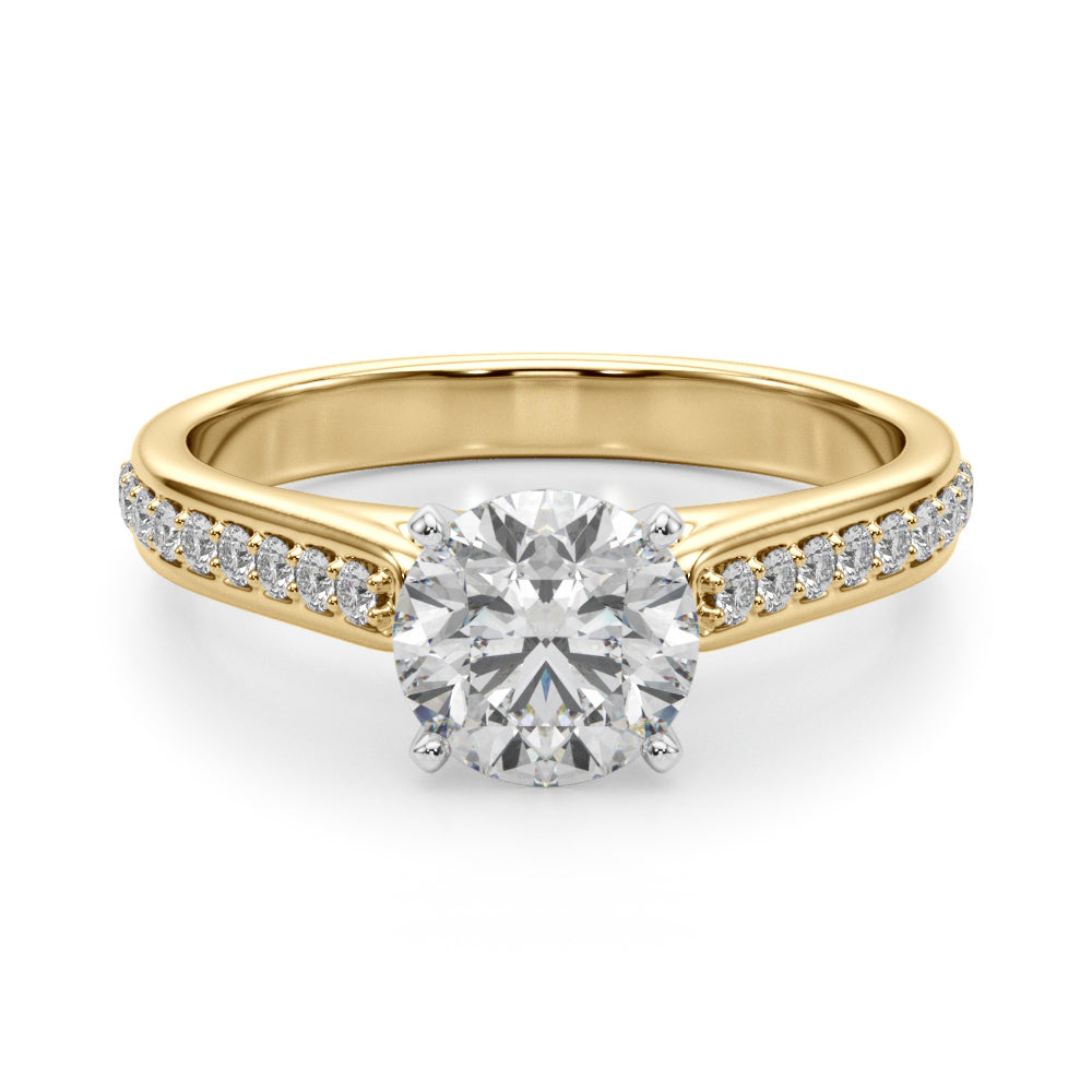 Single Row Engagement Ring