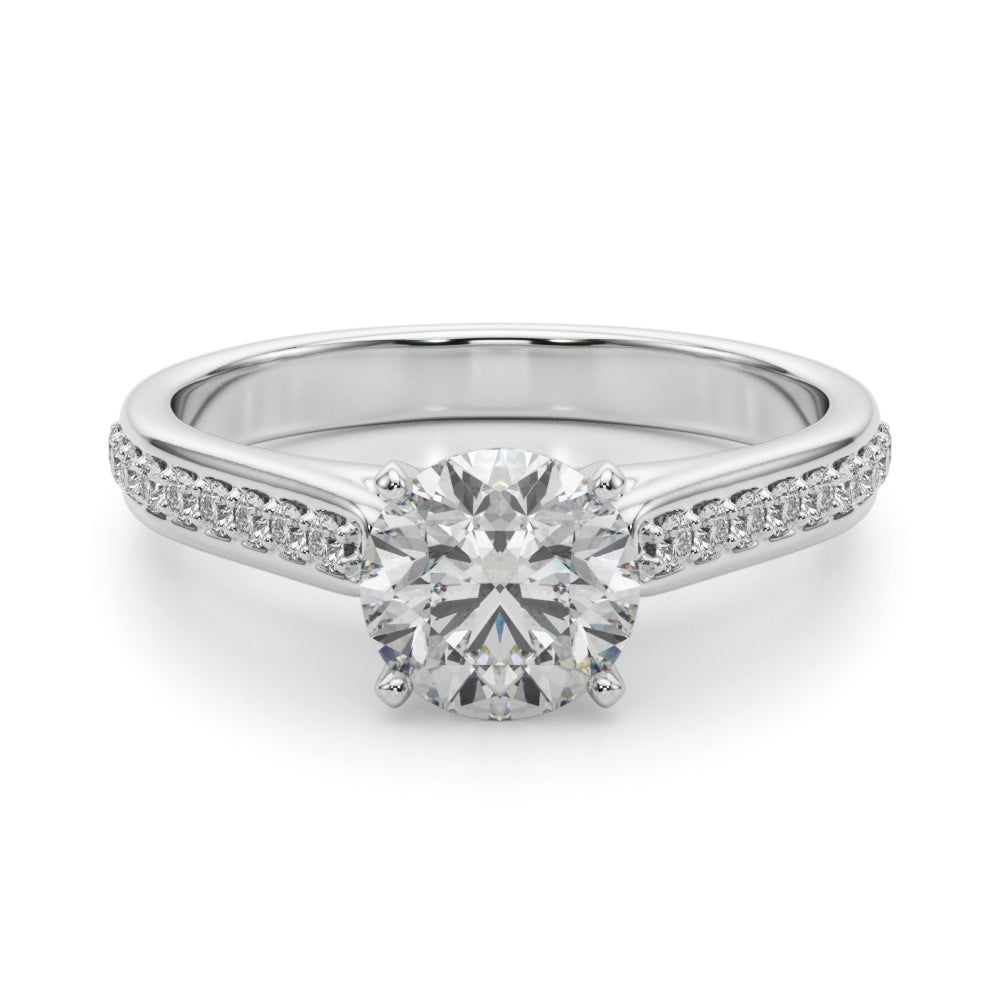 Single Row Engagement Ring